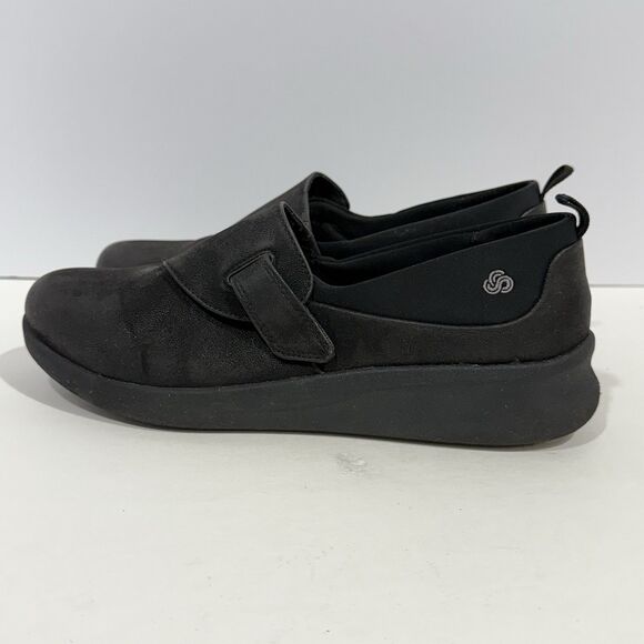 Cloudsteppers Clarks Shoes Womens 9 M Sillian 2.0 Ease Loafers Black 26146969 - Picture 3 of 16
